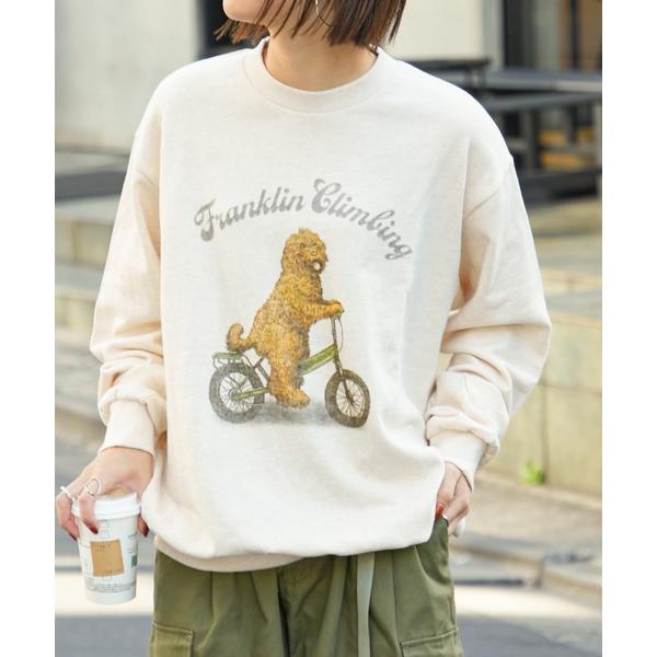 「Franklin Climbing」 スウェットカットソー MEDIUM アイボリー メンズ