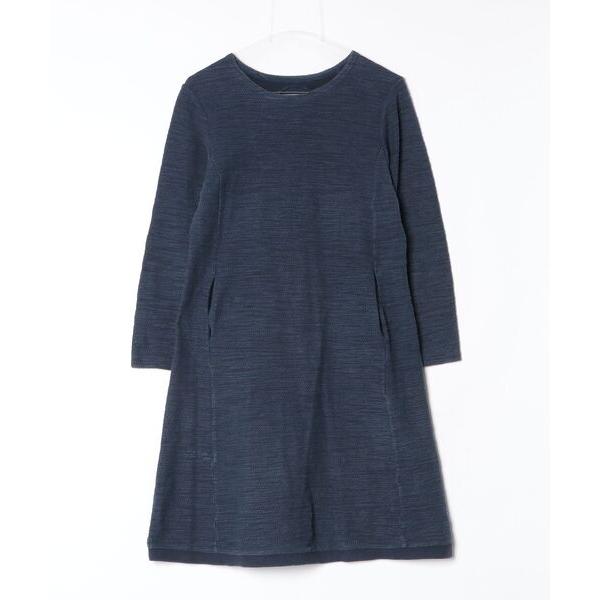 「BLUE BLUE」 長袖ワンピース 1 ネイビー レディース