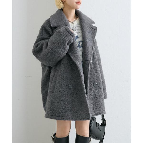 「w closet」 コート FREE チャコールグレー レディース