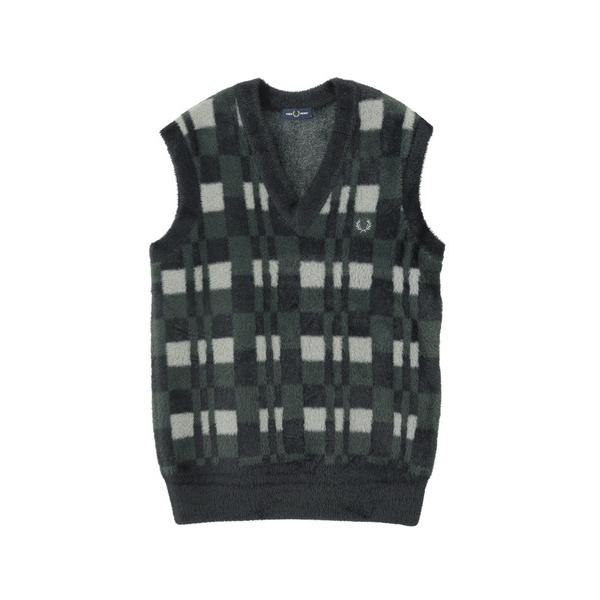 セーター ニット FRED PERRY TEXTURED CHEQUERBOARD TANK K85...