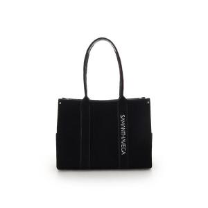 トートバッグ 新色ロゴテープキャンバスA4トートバッグ レディース