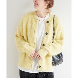 シャギークルーニットカーディガン