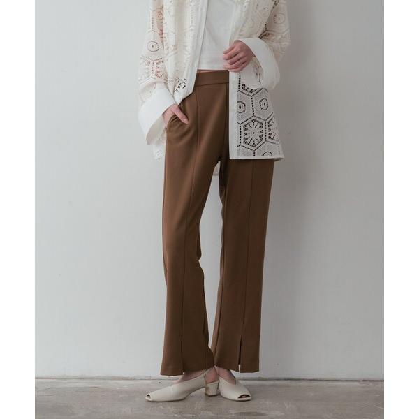 パンツ スリットフレアスキニーパンツ レディース