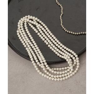 指輪 リング レイヤードボールロングネックレス レディース