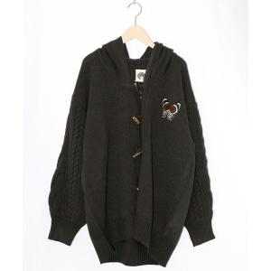 カーディガン ScoLar(スカラー) 蝶刺繍ニットカーディガン レディース