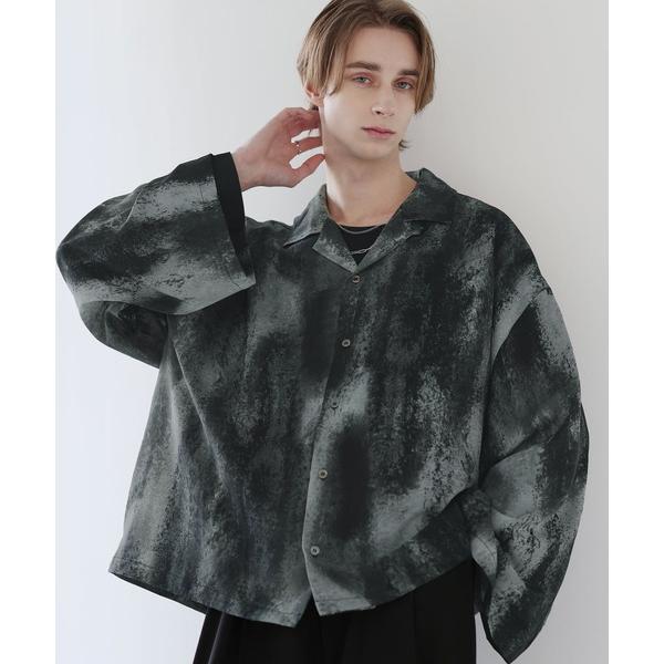 シャツ ルーズシルエット総柄オープンカラーシャツ メンズ レディース