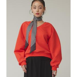 トレーナー スウェット Ｖネックバルーンスウェット レディース