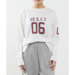 tシャツ フットボールロングTシャツ レディース