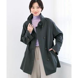 ステンカラーコート コート ツイルストレッチステンカラーコート レディース
