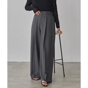 パンツ 「WEB限定/別注」「セットアップ対応」杢調ライトストレートパンツ　オケージョン / セレモニー/オフィスカジュアル対応 レディース