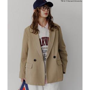 ジャケット テーラードジャケット 「セットアップ着用可能」ダブルテーラードジャケット レディース