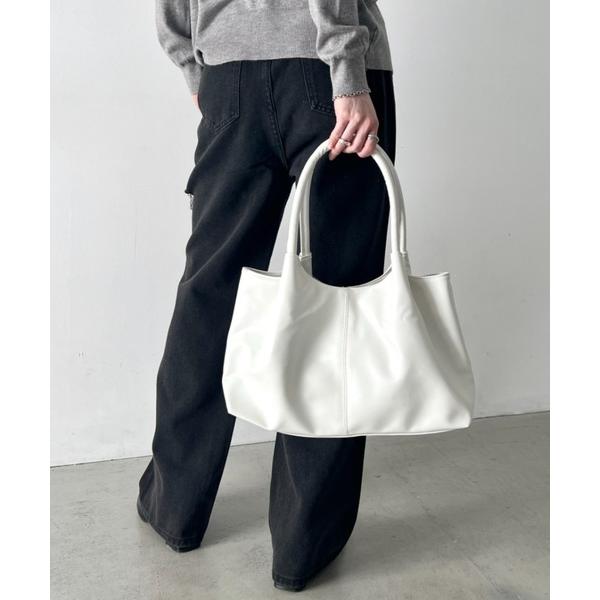 トートバッグ 「A4収納可」タック入りPUトートバッグ 通勤通学トートバッグ レディース