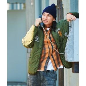 ブルゾン アウター 「ANTIBAL」 振り刺しゅう中綿キルトジャケット ブルゾン メンズ レディース