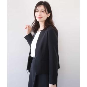 セレモニースーツ スーツ 卒園式 卒業式 「セットアップ対応」ライトラブルクロス カラーレスジャケット/洗える/WEB限定サイズあり レディース