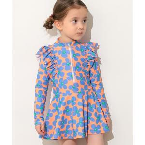 水着 「Ocean＆Ground」フリルショルダーラッシュワンピース水着/UVカット キッズ 子供 男の子 女の子