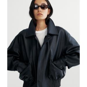ブルゾン アウター シャーリングショートジャケット レディース