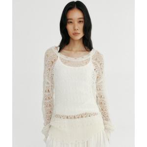 tシャツ グランジニットトップス レディース