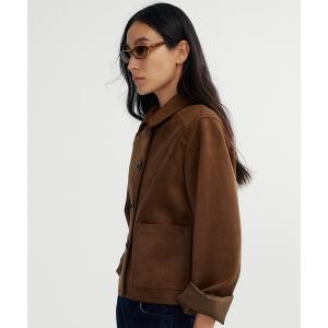 ミリタリージャケット モッズコート スエードライクショートジャケット レディース