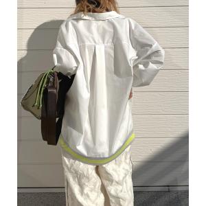 ブラウス シャツ リブドッキングシャツ レディース