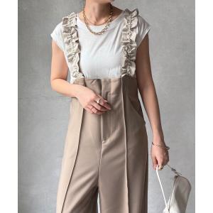 パンツ 「WEB限定」ドロストフリルサロペット レディース