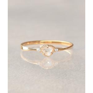 K18トライアングル天然石リングの買取情報