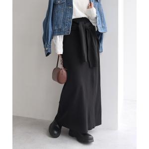 スカート フェイクレイヤードニットスカート