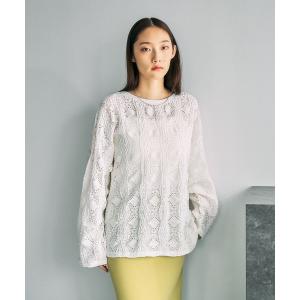 tシャツ 総レース長袖プルオーバー　636862 レディース