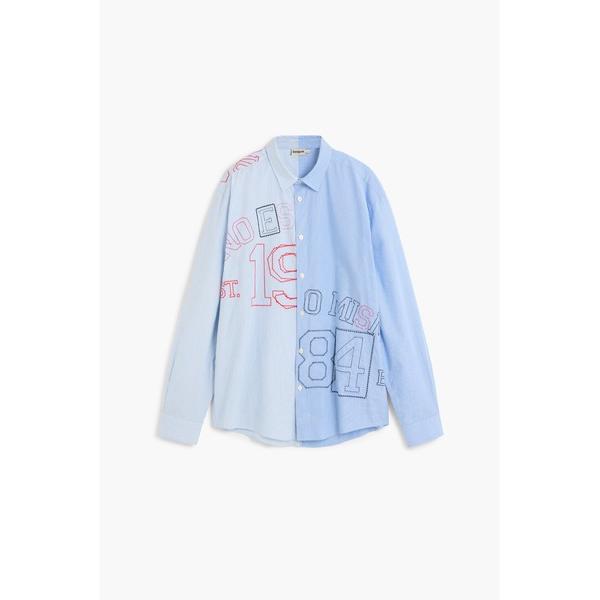 シャツ ナンバリング刺繍ロングスリーブシャツ メンズ