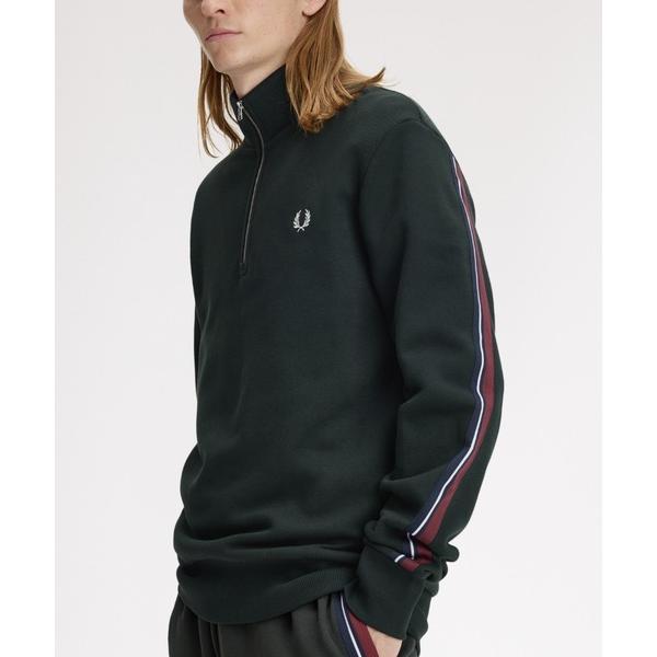フレッドペリー トレーナー スウェット Twisted Stripe Tape Half Zip／ツ...