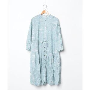 「haupia」 長袖ワンピース MEDIUM グレイッシュブルー レディース