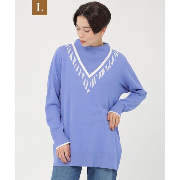 「EVEX by KRIZIA」 長袖ニット 44 ブルー系その他4 レディース
