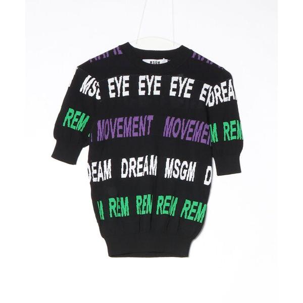 「MSGM」 半袖ニット S ブラック レディース