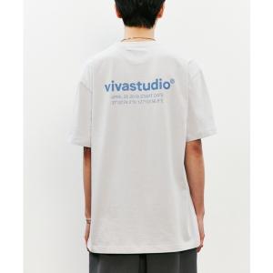 「VIVASTUDIO」 半袖Tシャツ LARGE ライトグレー メンズ