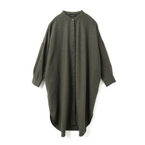 ウールブレンドシャツワンピース