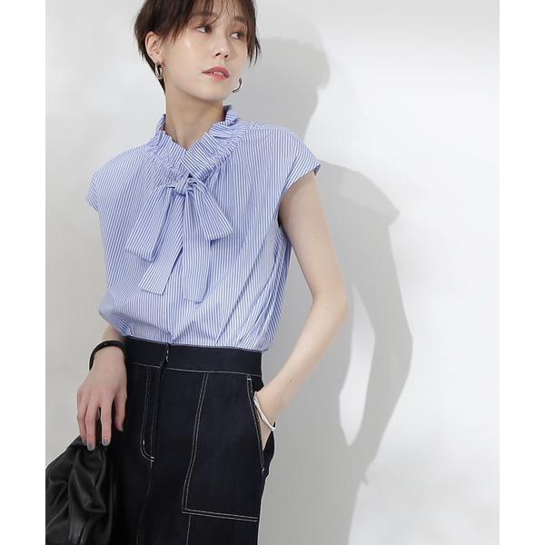 「N.（N. Natural Beauty Basic）」 ノースリーブブラウス MEDIUM ブル...