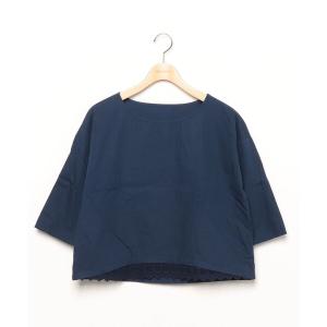 「シロップ．」 7分袖ブラウス LARGE ネイビー レディース