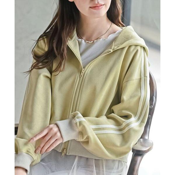 ブルゾン アウター スエードポンチフードトラックジャケット レディース