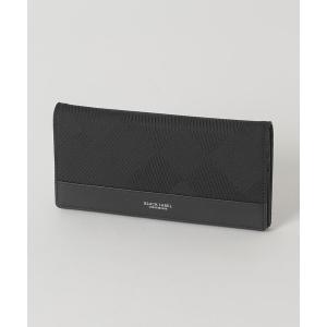 財布 カルゼシャドークレストブリッジチェックロングウォレット メンズ