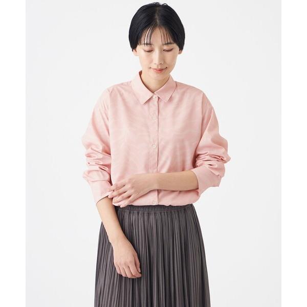 ブラウス シャツ 「マシンウォッシャブル」ゼブラプリントソフトタイプライターシャツ レディース