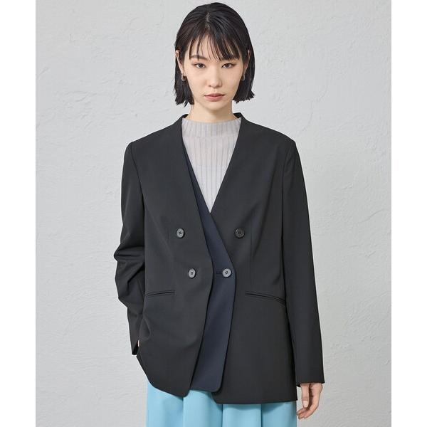 ジャケット テーラードジャケット 「はっ水/UV対策/セットアップ対応」フェイクレイヤードバイカラー...