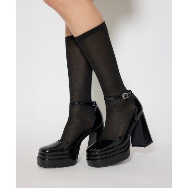 靴下 美ラメフィットソックス レディース