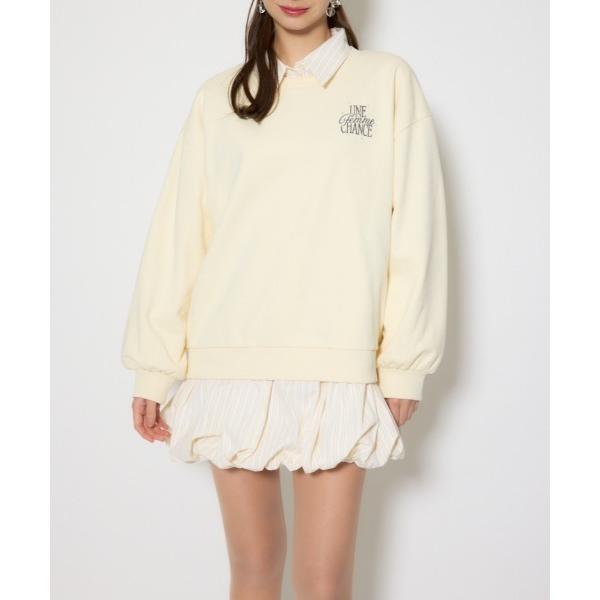 ワンピース バルーンシャツセットスウェットワンピース 春服