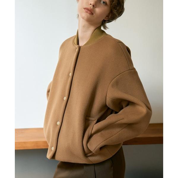 ブルゾン アウター SUPER140ウールコクーンスタジャンブルゾン レディース