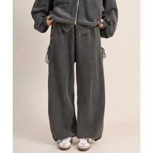 パンツ サイドレースアップスウェットパンツ レディース