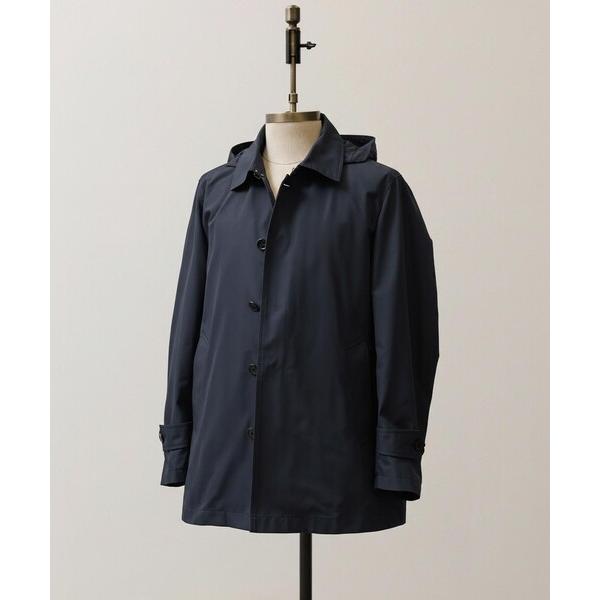 ステンカラーコート コート 春の通勤にも「オンオフ兼用 / ストレッチ / 撥水」フードデタッチャブ...