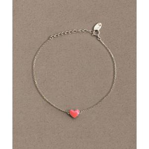 ブレスレット 「K10」カラーハートブレスレット レディース