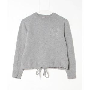 「CELINE」 長袖ニット M グレー レディース