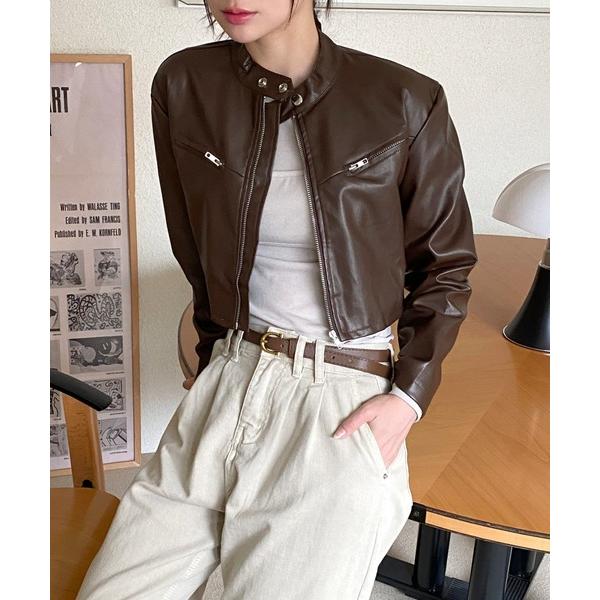 「by muni:r」 ブルゾン FREE ブラウン レディース