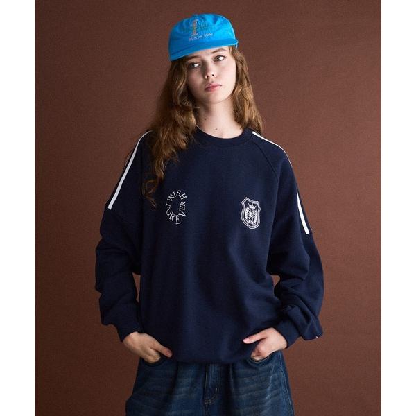 「WISH FOR EVER」 スウェットカットソー MEDIUM ネイビー メンズ