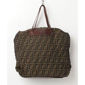 「FENDI」 ズッカ柄 トートバッグ - ブラウン レディース